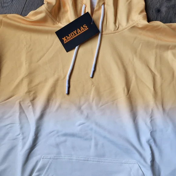 Dip Dye Hoodie Yellow & White {Medium} - Picture 3 of 11